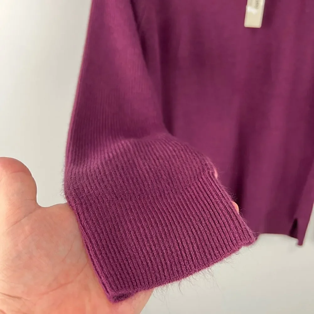 Sweet Romeo Burgundy Long Sleeve Soft Fuzzy Sweater